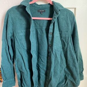 Madewell green flannel.